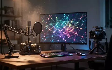 Modernes Home-Office-Setup mit hochwertiger Streaming-Ausrüstung und atmosphärischer Beleuchtung. - Foto: über boerse-global.de