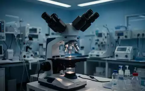 Ein modernes neurowissenschaftliches Labor mit einem Mikroskop in einer sterilen, klinischen Umgebung. - Foto: über boerse-global.de