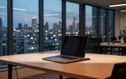 Modernes, minimalistisches Büro in einem Hochhaus bei Dämmerung, das den professionellen Kontext von Unternehmenssoftware symbolisiert. - Foto: über boerse-global.de