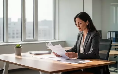 Eine Personalverantwortliche sichtet Unterlagen an einem hellen, modernen Schreibtisch in einem Büro. - Foto: über boerse-global.de