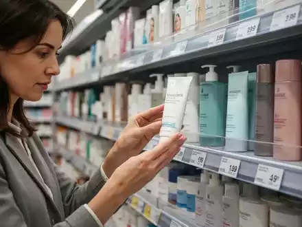 Eine Person vergleicht in einem Supermarktregal aufmerksam die Preise von verschiedenen Pflegeprodukten. - Foto: über boerse-global.de