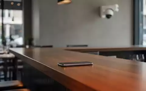 Ein unbesetzter Kassentresen in einem Gastronomiebetrieb mit einer im Hintergrund sichtbaren Überwachungskamera. - Foto: über boerse-global.de