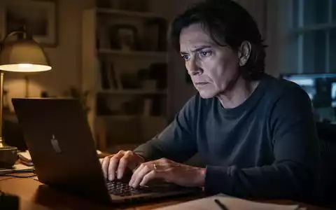 Eine Person sitzt konzentriert an einem Laptop in einem Homeoffice und prüft vorsichtig eine E-Mail. - Foto: über boerse-global.de