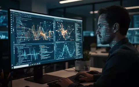 Cybersecurity-Analyst bei der Überprüfung komplexer Netzwerkdaten an einem Monitor in einem modernen Büro. - Foto: über boerse-global.de