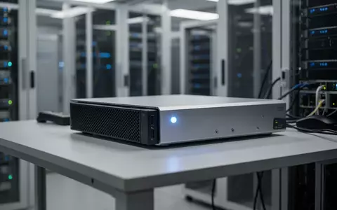 Ein kompaktes Edge-Computing-GerĂ€t in einer modernen Industrieumgebung, das lokale KI-Verarbeitung verdeutlicht. - Foto: ĂŒber boerse-global.de