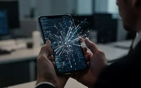 Nahaufnahme einer Hand, die ein Smartphone hält, während im Hintergrund digitale Datenströme angedeutet werden. - Foto: über boerse-global.de