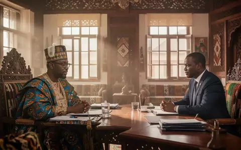 Ein Treffen zwischen einem nigerianischen traditionellen Herrscher und einem Regierungsbeamten zur Korruptionsbekämpfung. - Foto: über boerse-global.de