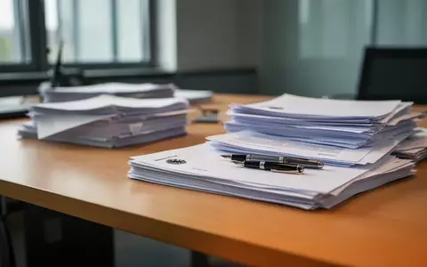 Ein Schreibtisch im Bundestag mit offiziellen Dokumenten und einem Füllfederhalter in natürlichem Licht. - Foto: über boerse-global.de