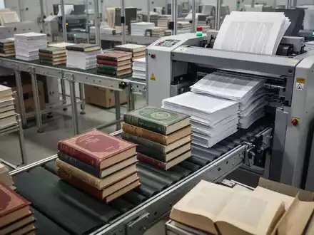 Ein industrielles Hochgeschwindigkeits-Scanner-System verarbeitet große Mengen physischer Bücher zur Digitalisierung. - Foto: über boerse-global.de