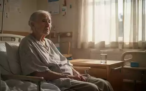 Ein älterer Mensch sitzt in einem hellen, von der Sommersonne durchfluteten Zimmer eines Pflegeheims. - Foto: über boerse-global.de