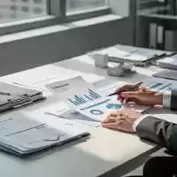 Eine Person betrachtet in einem modernen Büro Unterlagen und Dokumente zur Personalplanung. - Foto: über boerse-global.de