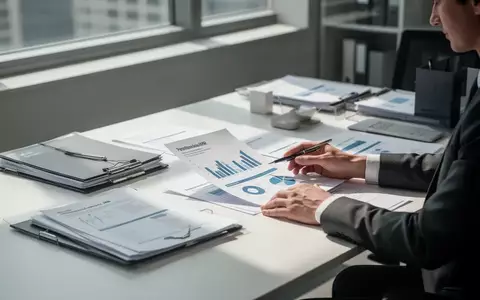 Eine Person betrachtet in einem modernen Büro Unterlagen und Dokumente zur Personalplanung. - Foto: über boerse-global.de