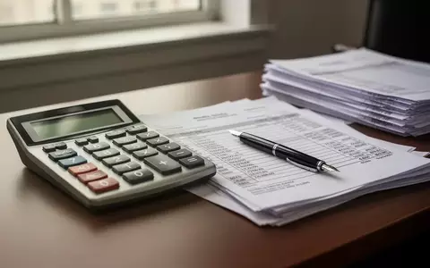 Ein Schreibtisch mit Taschenrechner und Unterlagen zur Lohnbuchhaltung bei natürlichem Tageslicht. - Foto: über boerse-global.de