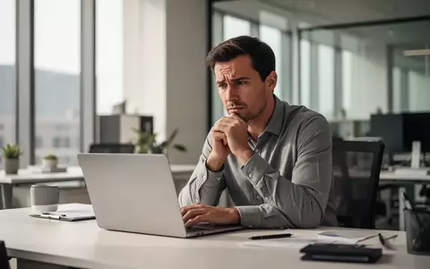 Ein konzentrierter Büroangestellter vor einem Laptop in einem modernen, hellen Arbeitsumfeld. - Foto: über boerse-global.de