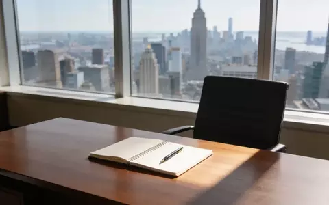 Ein minimalistischer Büroarbeitsplatz mit Blick auf eine Skyline bei natürlichem Tageslicht. - Foto: über boerse-global.de