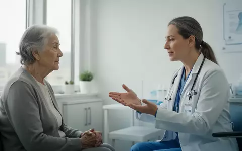 Ein Arzt im Patientengespräch in einer modernen Klinik, Fokus auf empathischer Kommunikation und medizinischer Aufklärung. - Foto: über boerse-global.de
