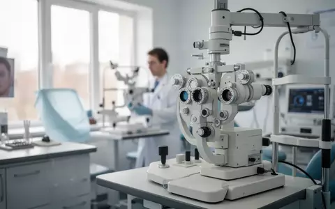 Ein moderner Behandlungsraum in einer Augenklinik mit medizinischen Diagnosegeräten in einer professionellen Umgebung. - Foto: über boerse-global.de