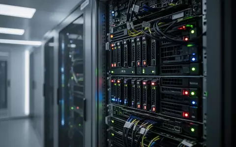 Moderne Server-Infrastruktur in einem Rechenzentrum mit Fokus auf Hardware-Komponenten zur Energieeffizienz-Analyse. - Foto: über boerse-global.de