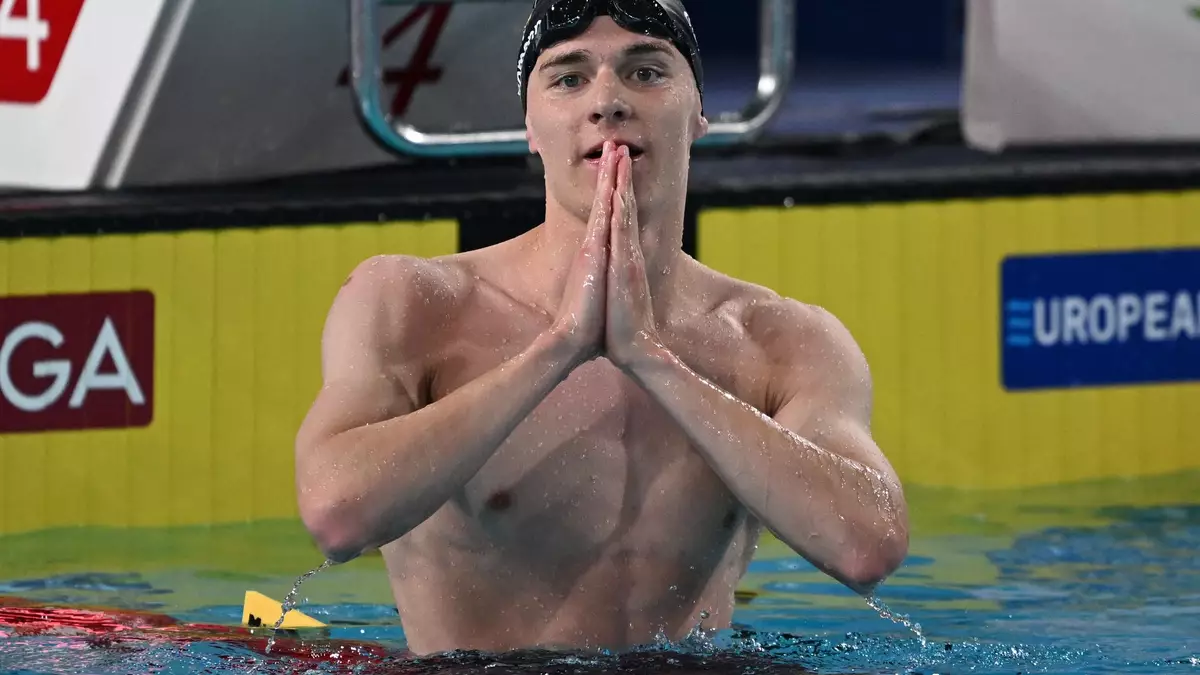 Johannes Liebmann schwimmt auch am letzten EM-Tag. - Bild: Emma Da Silva/AP/dpa