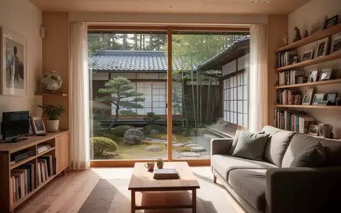 Ein helles, modern eingerichtetes Wohnzimmer mit Blick aus dem Fenster auf eine fremde Umgebung, symbolisch für Wohnungstausch. - Foto: über boerse-global.de