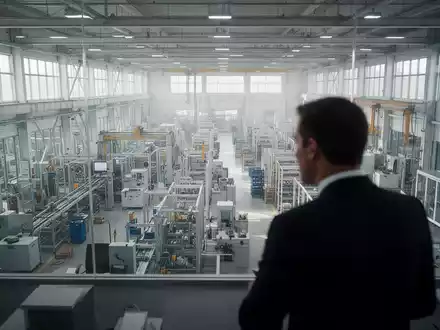 Blick in eine moderne Industriehalle mit Glasfront, die eine professionelle Arbeitsumgebung symbolisiert. - Foto: über boerse-global.de