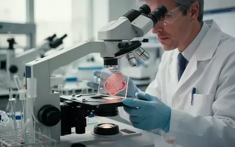 Ein Wissenschaftler untersucht in einem modernen Labor biologische Gewebeproben unter einem Mikroskop. - Foto: über boerse-global.de