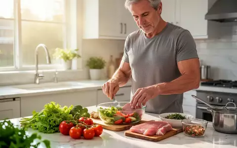 Eine Person bereitet in einer hellen Küche eine gesunde, proteinreiche Mahlzeit zur Stoffwechselunterstützung zu. - Foto: über boerse-global.de