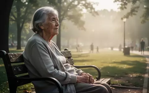 Eine ältere Person sitzt an einem heißen Sommertag auf einer Parkbank, während im Hintergrund Hitzeflimmern zu sehen ist. - Foto: über boerse-global.de