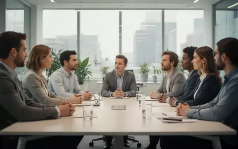 Eine Gruppe von Mitarbeitenden in einem hellen, modernen Büro während eines ruhigen Gesprächs. - Foto: über boerse-global.de
