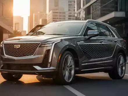 Ein Cadillac Luxus-SUV parkt in einer modernen städtischen Umgebung bei Sonnenuntergang. - Foto: über boerse-global.de