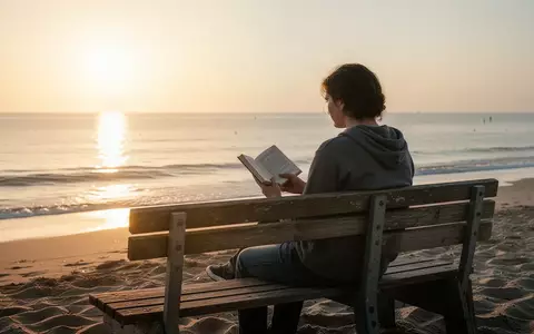 Eine Person liest entspannt ein Buch an einem sonnigen Strand ohne digitale Geräte. - Foto: über boerse-global.de