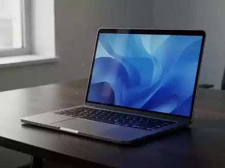 Ein moderner Arbeitsplatz mit einem Laptop auf einem Schreibtisch, der die Aktualisierung der Windows-Wiederherstellungsumgebung symbolisiert. - Foto: über boerse-global.de