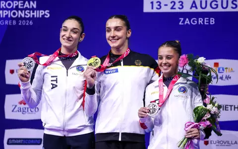 Stolzes Lächeln: Helen Kevric mit ihrer Goldmedaille. - Foto: Igor Kralj/PIXSELL/dpa