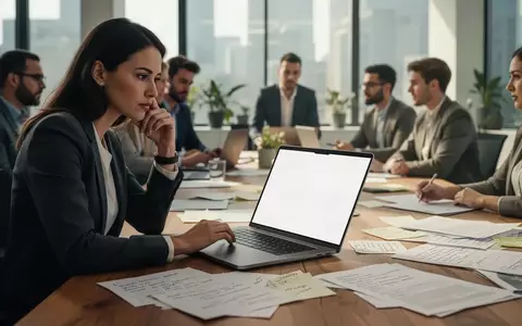 Ein Team arbeitet in einem modernen, hellen Büro an einer gemeinsamen Aufgabe, wobei der Fokus auf menschlicher Interaktion liegt. - Foto: über boerse-global.de