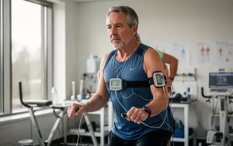 Eine Person absolviert einen Fitnesstest in einem hellen, modernen Sportlabor zur Ermittlung der körperlichen Leistungsfähigkeit. - Foto: über boerse-global.de