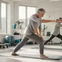 Person bei gezielten Dehnübungen in einem hellen, modernen Physiotherapie-Studio zur Linderung von Rückenschmerzen. - Foto: über boerse-global.de