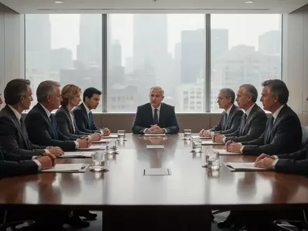 Führungskräfte in einem modernen Konferenzraum bei einer strategischen Besprechung zur Unternehmensführung. - Foto: über boerse-global.de