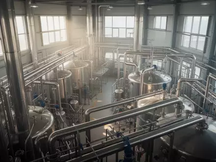Moderne industrielle Anlage zur Verarbeitung von Seltenen Erden mit metallischen Oberflächen und natürlichem Lichteinfall. - Foto: über boerse-global.de