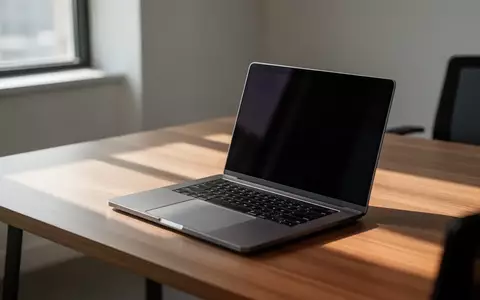 Ein moderner, aufgeräumter Arbeitsplatz mit einem Laptop auf einem Holztisch bei natürlichem Tageslicht. - Foto: über boerse-global.de