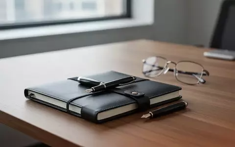 Ein moderner, aufgeräumter Schreibtisch mit Notizbuch und Stift in einer hellen, professionellen Büroumgebung. - Foto: über boerse-global.de