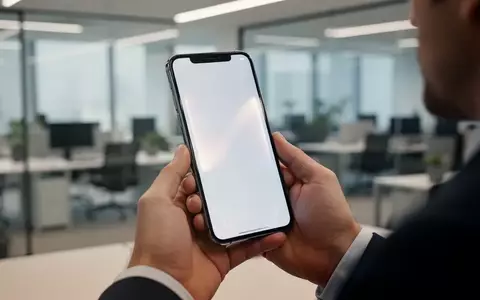 Eine Person hält ein Smartphone mit einer minimalistischen Benutzeroberfläche in einer modernen Büroumgebung. - Foto: über boerse-global.de