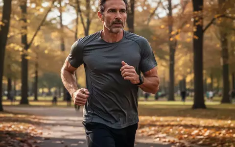 Eine Person beim Joggen in einem herbstlichen Park, die einen gesunden Lebensstil für das Gewichtsmanagement symbolisiert. - Foto: über boerse-global.de