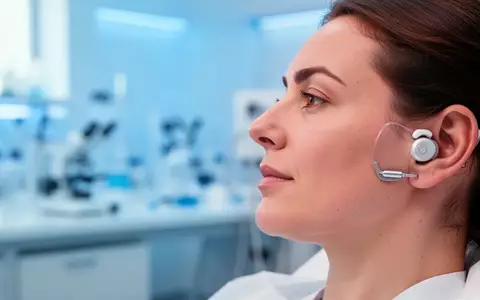 Nahaufnahme eines Patienten während einer nicht-invasiven Vagusnerv-Stimulationsbehandlung in einer medizinischen Klinik. - Foto: über boerse-global.de