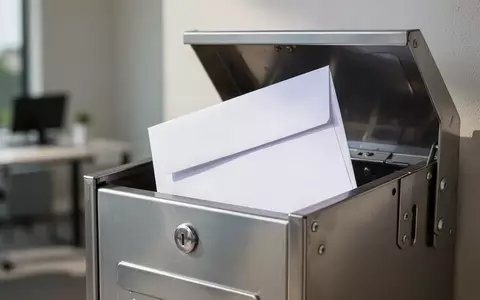 Ein weißer Geschäftsbrief liegt in einem Briefkasten, symbolisch für die rechtssichere Zustellung einer Kündigung. - Foto: über boerse-global.de