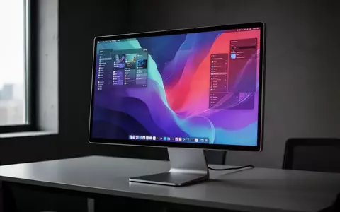 Ein moderner, hochwertiger Computermonitor auf einem minimalistischen Schreibtisch in einem zeitgenössischen Arbeitsbereich. - Foto: über boerse-global.de