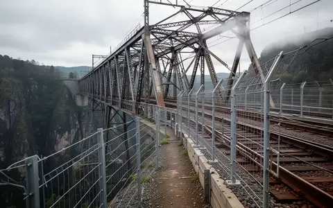 Sicherheitszaun an der Müngstener Brücke als Teil der baulichen Suizidprävention. - Foto: über boerse-global.de