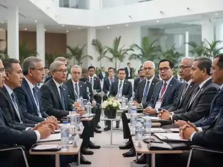 Professionelle Geschäftsleute bei einer Konferenz über Governance und Ethik in Sarawak. - Foto: über boerse-global.de