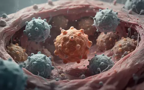 Mikroskopische Aufnahme von Immunzellen und Makrophagen in menschlichem Gewebe im Rahmen medizinischer Forschung. - Foto: über boerse-global.de