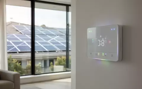 Modernes Energiemanagementsystem in einem Wohnhaus mit Blick auf eine Photovoltaikanlage auf dem Dach. - Foto: über boerse-global.de