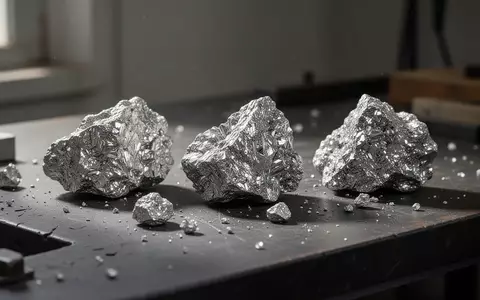 Nahaufnahme von rohen Silbererzproben auf einem dunklen, texturierten Arbeitstisch bei natürlichem Licht. - Foto: über boerse-global.de
